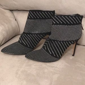 Express Silver Studded Booties